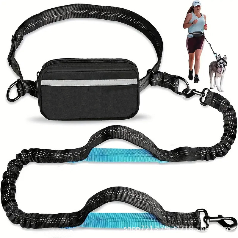 Hands Free Dog Running Leash Waist Belt - Hondenloopriem met heupgordel, handsfree riem, reflecterend,