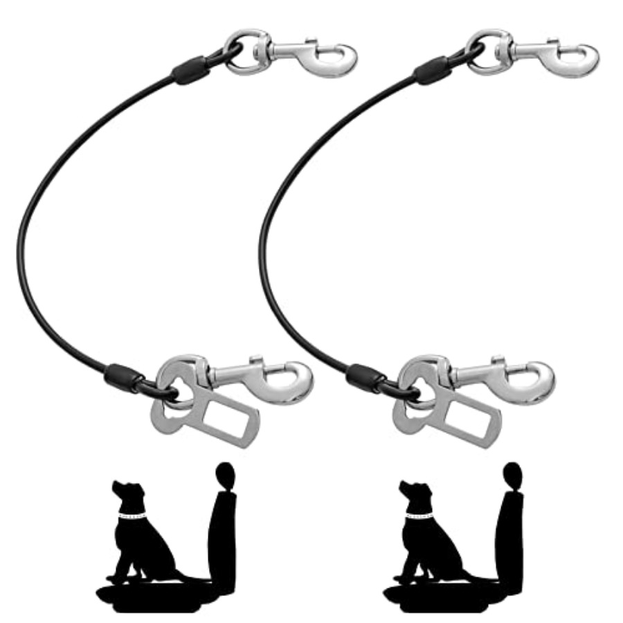 Dog Seat Belt Harness Safety Tether - Hondentuig met veiligheidsgordel voor auto, 2