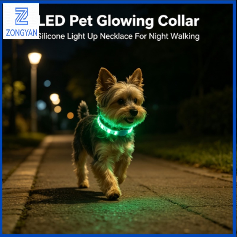 Led Dog Collar Glowing Rechargeable Usb - ZONGYAN LED Huisdier Lichtgevende Halsband USB