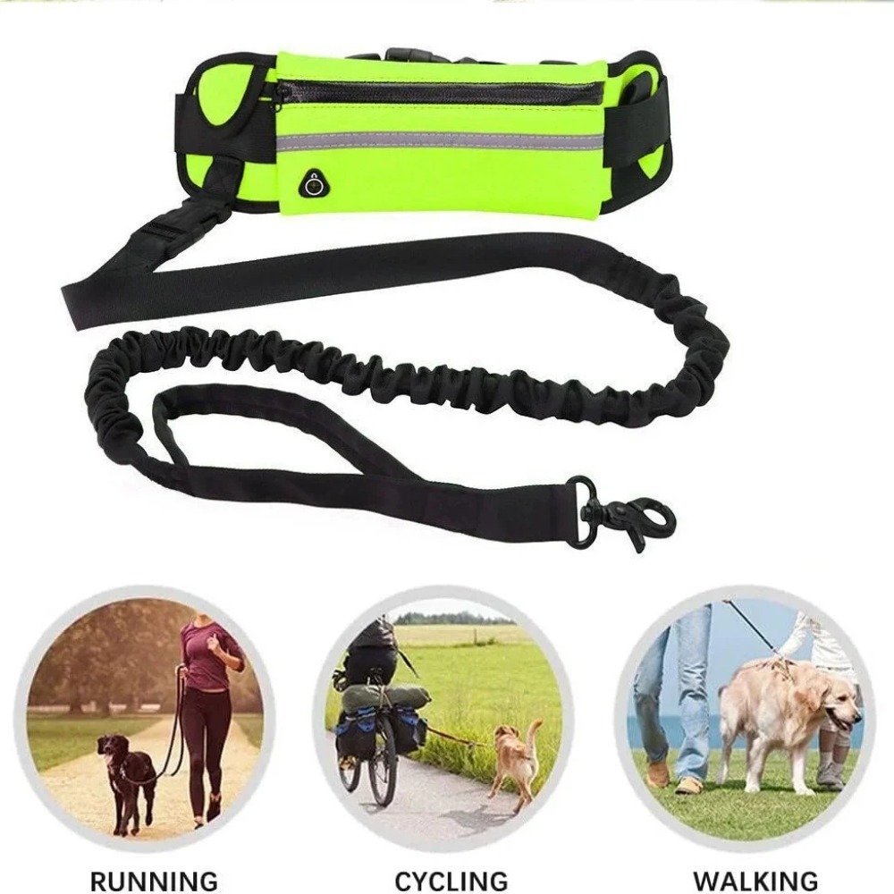 Hands Free Dog Running Leash Waist Belt - Handsfree hondenriem voor hardlopen en wandelen