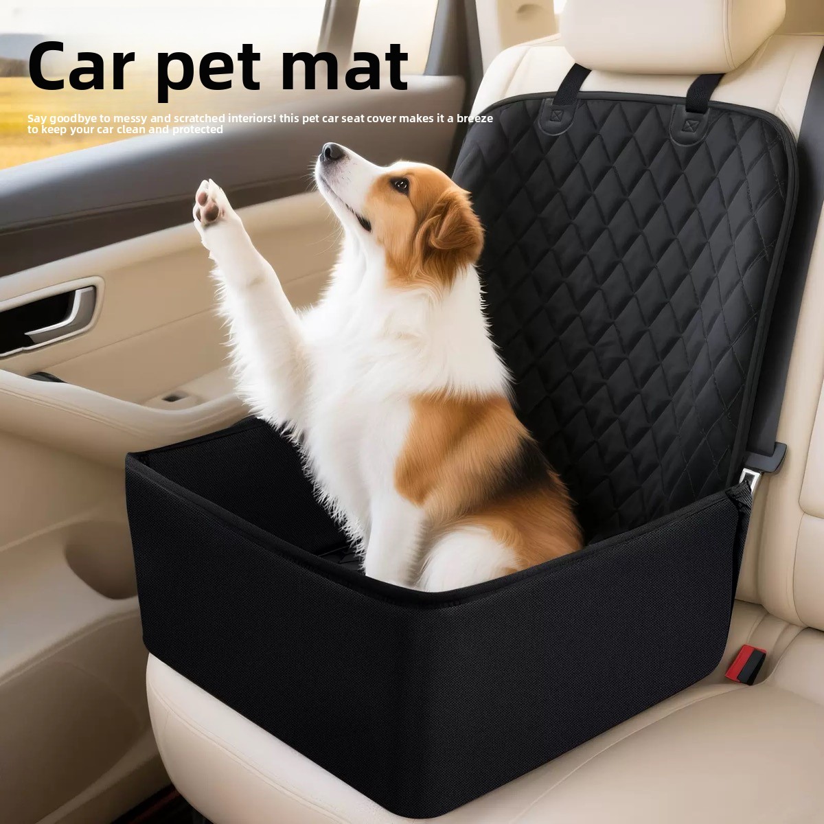 Dog Car Seat Cover Waterproof Back Seat - Waterdichte autostoelhoes voor huisdieren, antislip, kussen