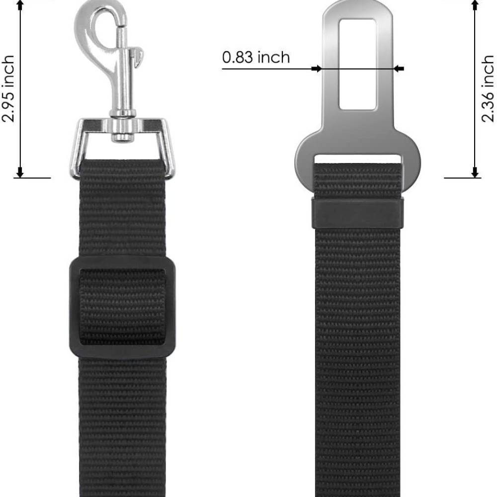 Dog Seat Belt Harness Safety Tether - Reflecterende hondenveiligheidsgordel voor in de auto,