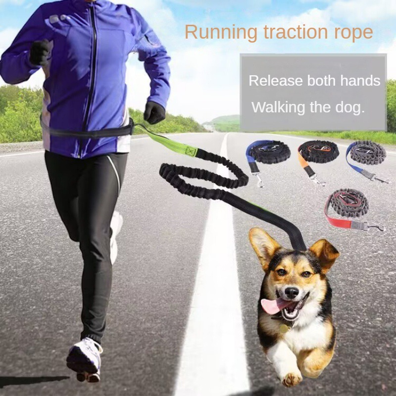 Hands Free Dog Running Leash Waist Belt - Handvrije hondenriem voor het wandelen, rennen