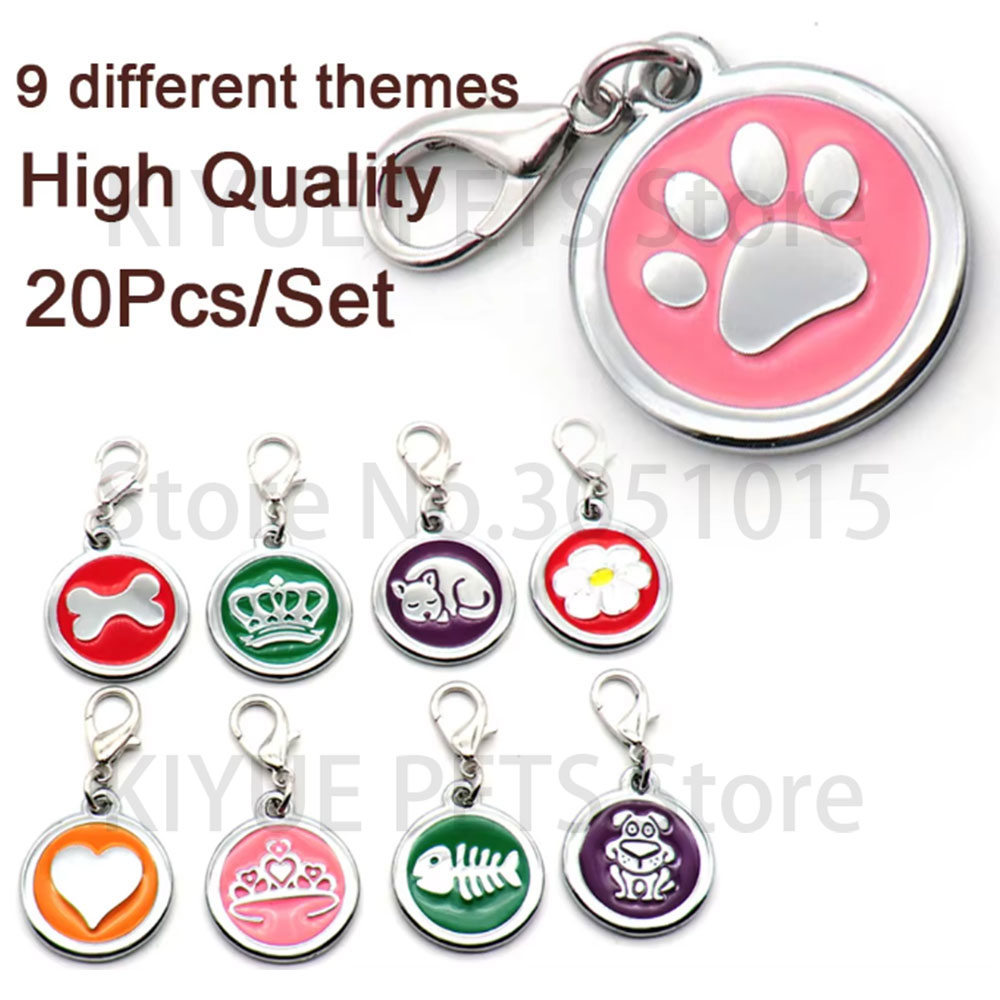 Groothandel 20Pcs Dog Tag Gegr - Reflective Dog Collar Personalized Engraved recensie en prijs