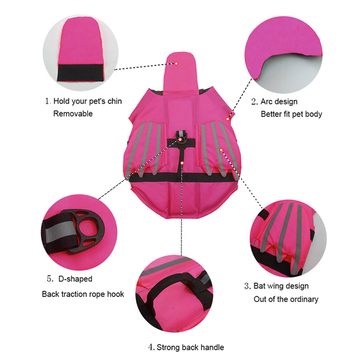Hondenreddingsvest, hondenveil - Dog Life Jacket Vest Buoyancy Handle recensie en prijs