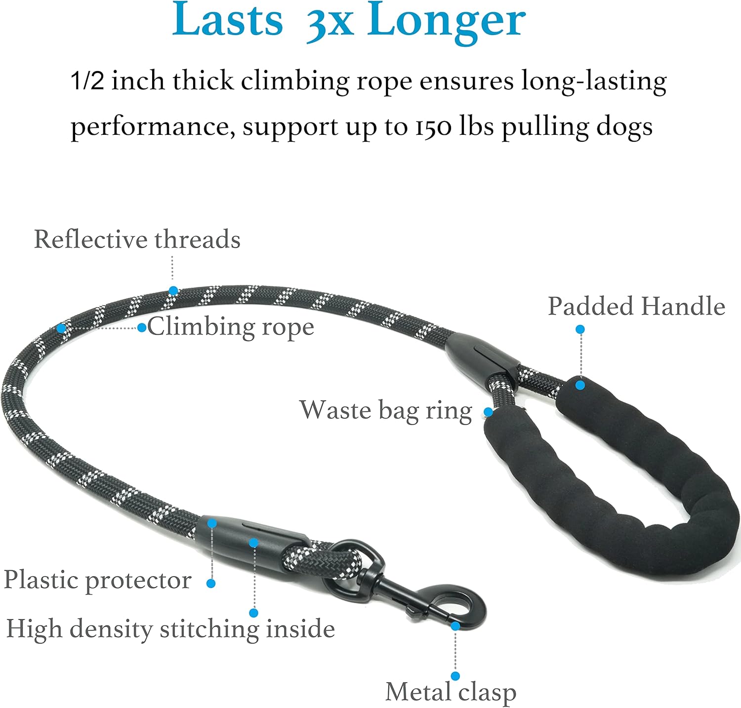 Dubbele hondenriem, dubbele ho - Bungee Dog Leash Shock Absorbing recensie en prijs