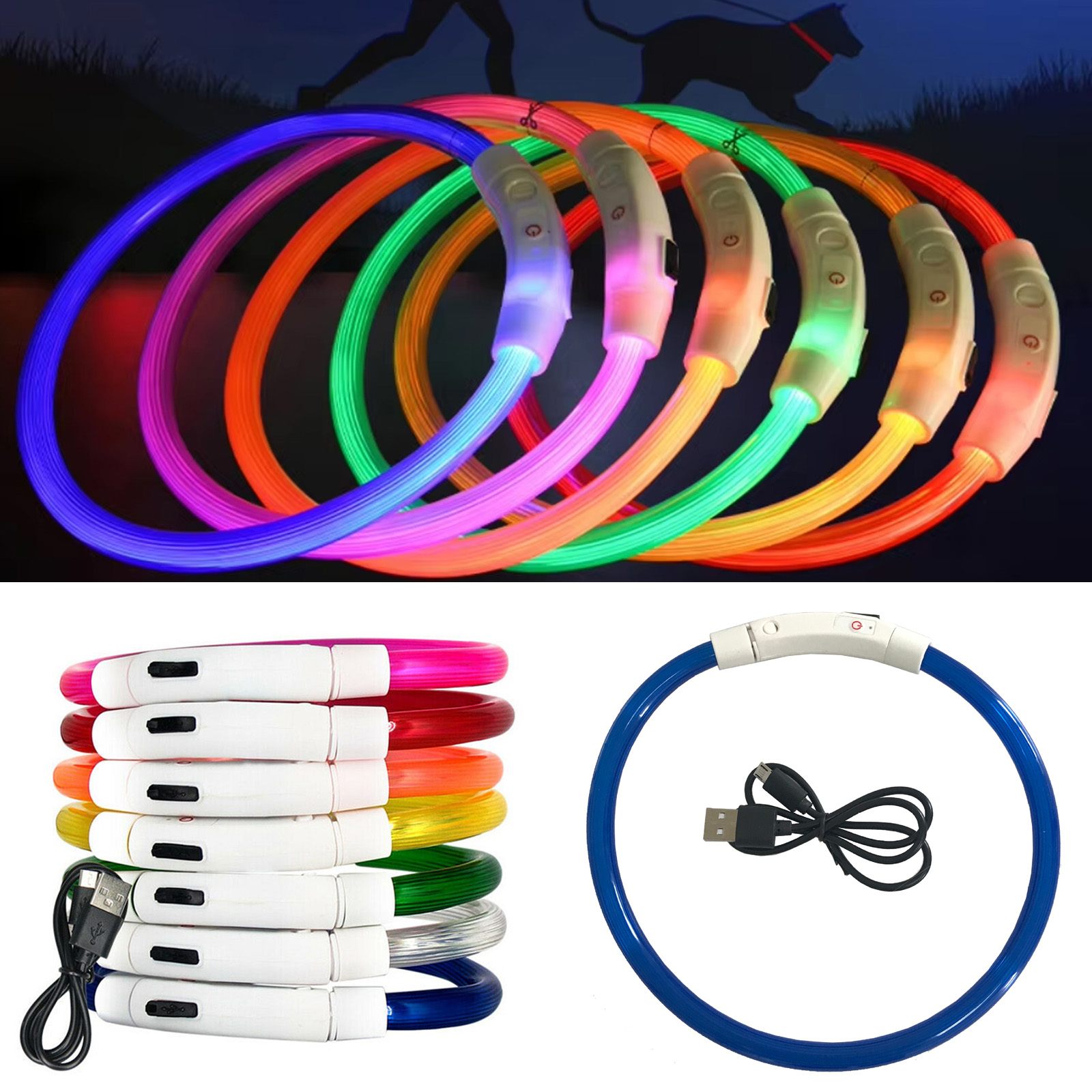 Led Gloeiende Hond Halsband Ve - Led Dog Collar Glowing Rechargeable Usb recensie en prijs