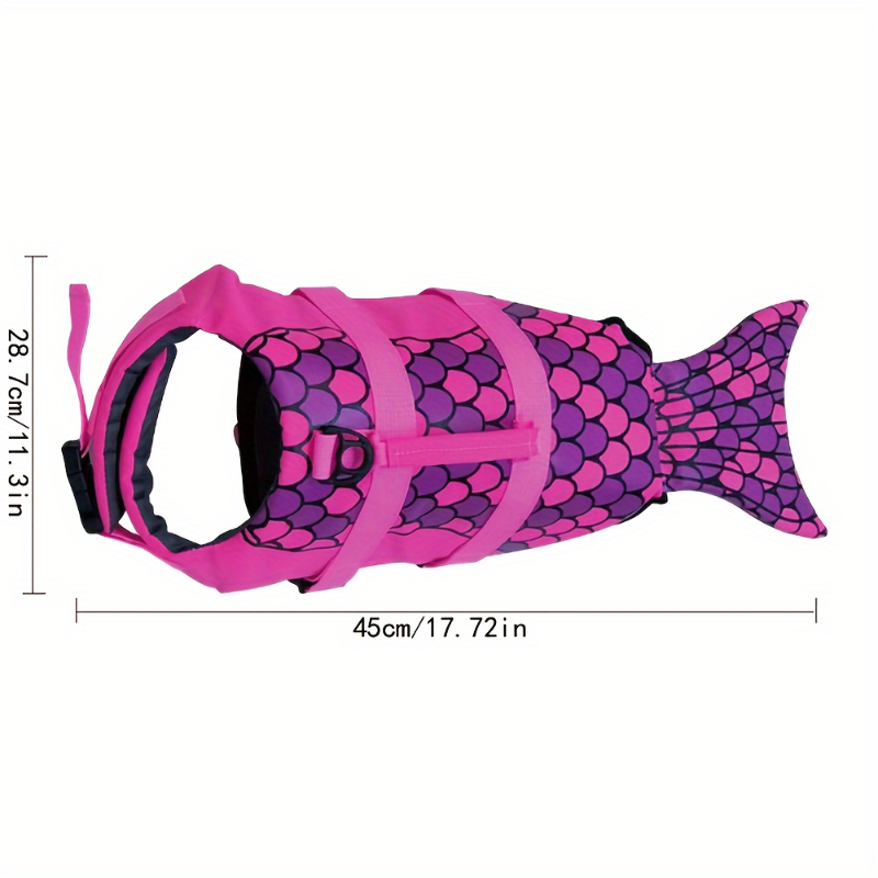 Haai/zeemeermin hondenzwemvest - Dog Life Jacket Vest Buoyancy Handle recensie en prijs