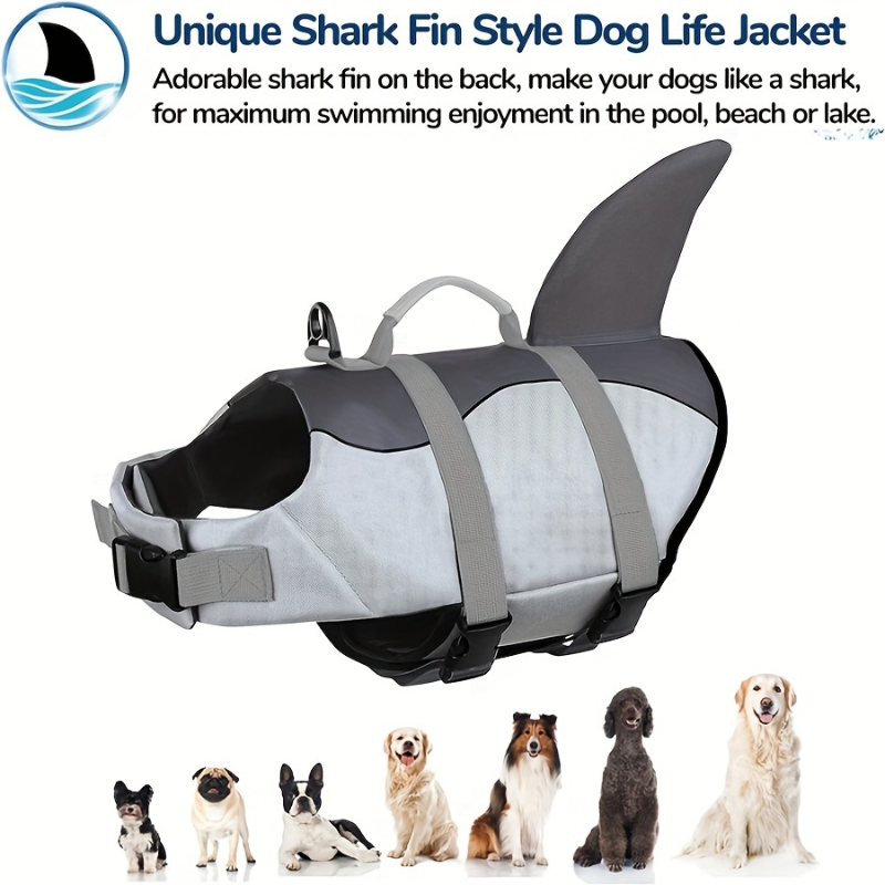 Haai/zeemeermin hondenzwemvest - Dog Life Jacket Vest Buoyancy Handle recensie en prijs