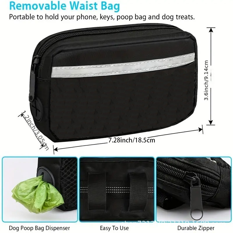 Hondenloopriem met heupgordel, - Hands Free Dog Running Leash Waist Belt recensie en prijs