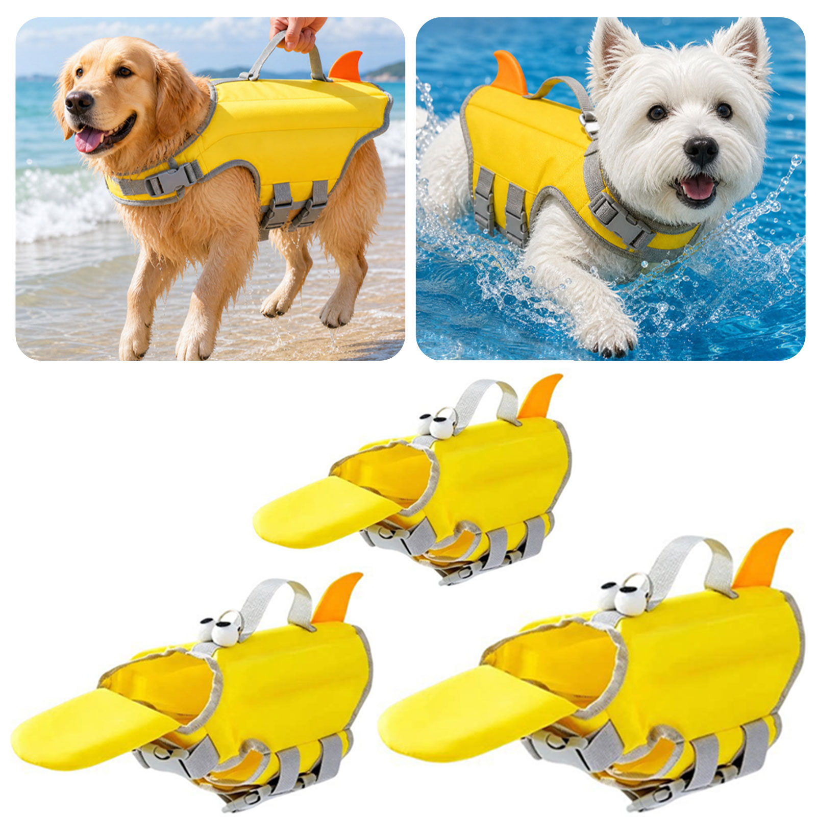 Zwemvesten voor honden Zwemves - Dog Life Jacket Vest Buoyancy Handle recensie en prijs