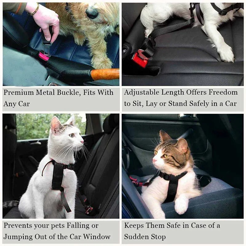 1 stuks verstelbare nylon hond - Dog Seat Belt Harness Safety Tether recensie en prijs