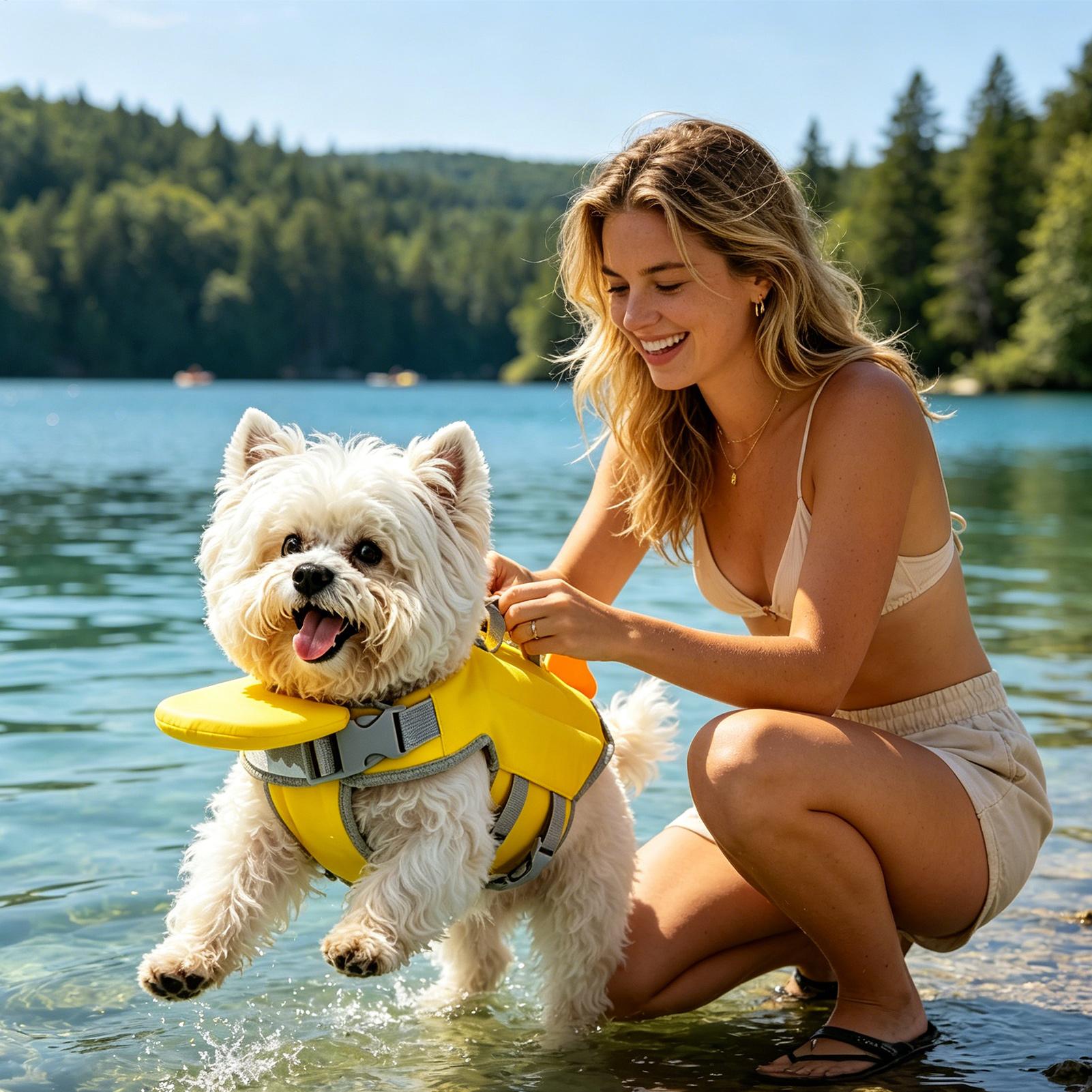 Hondenzwemvest met hoge drijfk - Dog Life Jacket Vest Buoyancy Handle recensie en prijs
