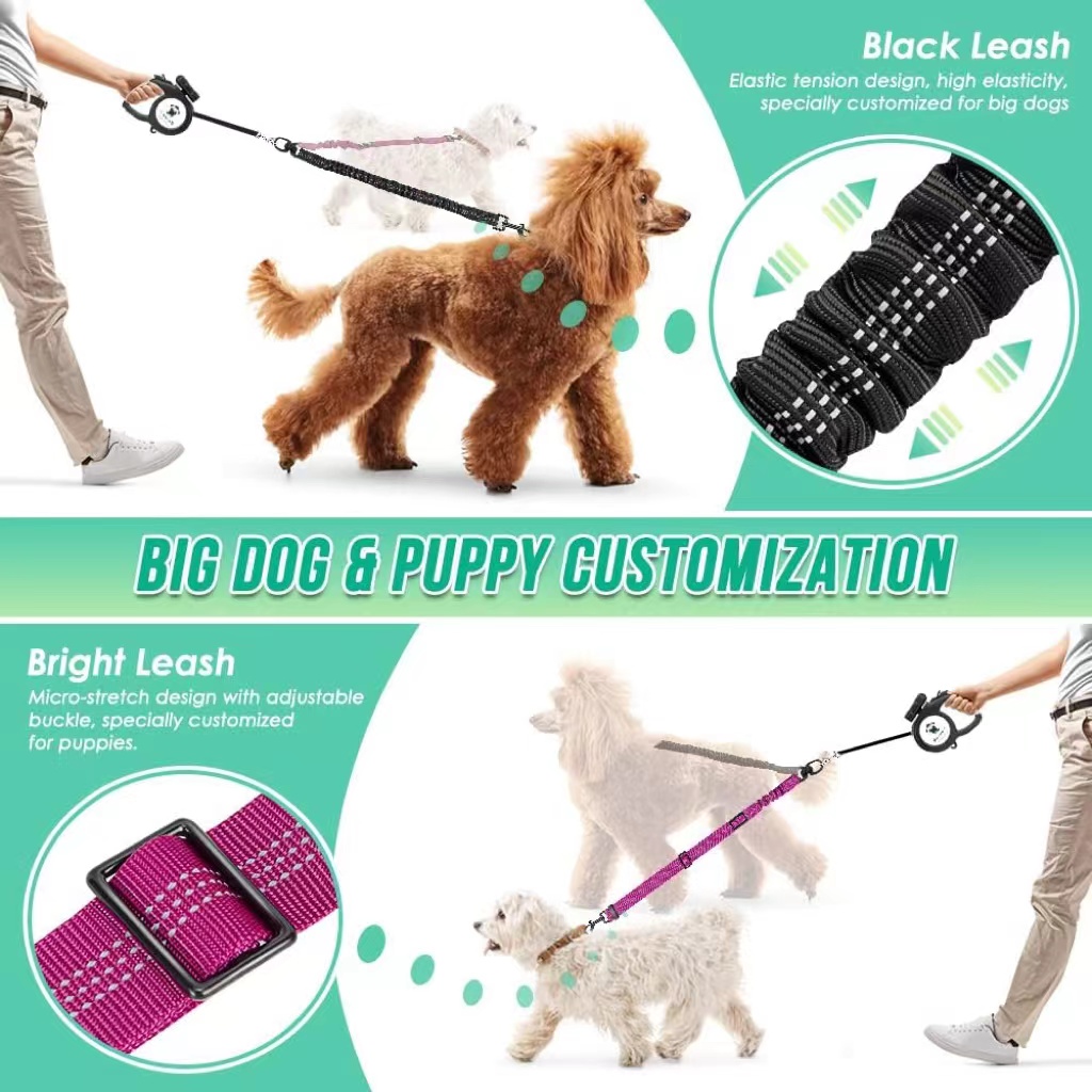 Twee Honden Lood, 2 In 1 Verbe - Bungee Dog Leash Shock Absorbing recensie en prijs