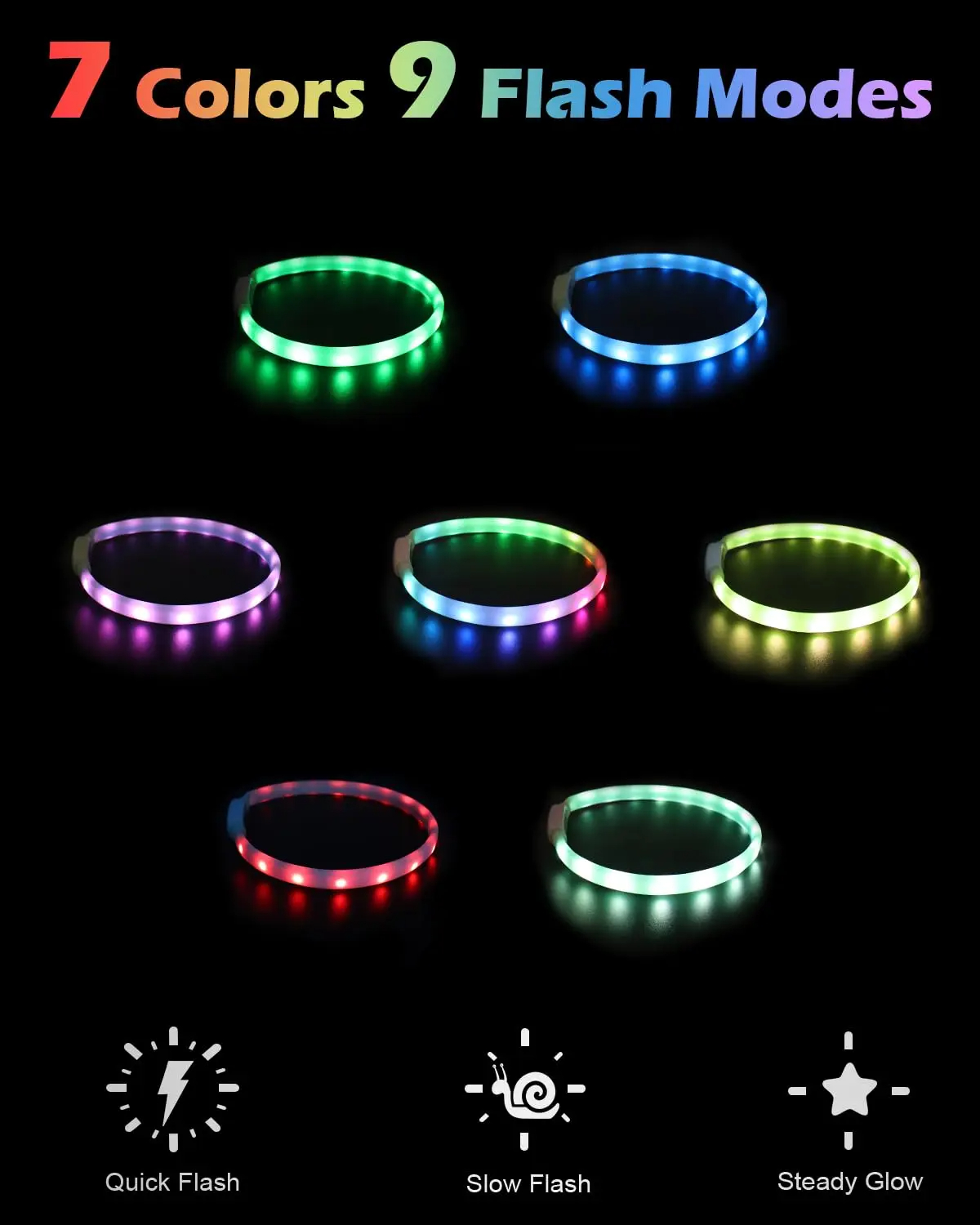 RGB verkleuren gloeiende halsb - Led Dog Collar Glowing Rechargeable Usb recensie en prijs