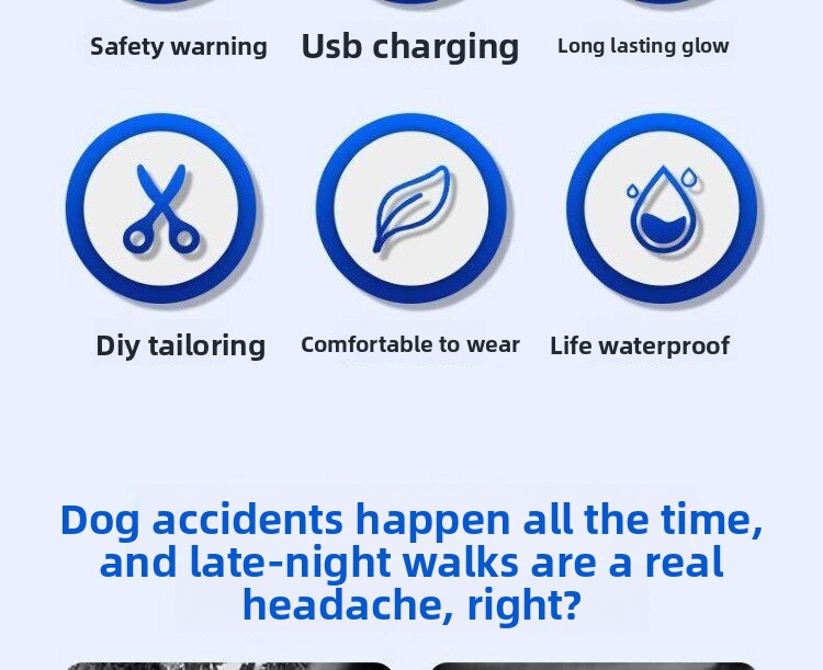 Gloeiende hondenhalsband LED-l - Led Dog Collar Glowing Rechargeable Usb recensie en prijs