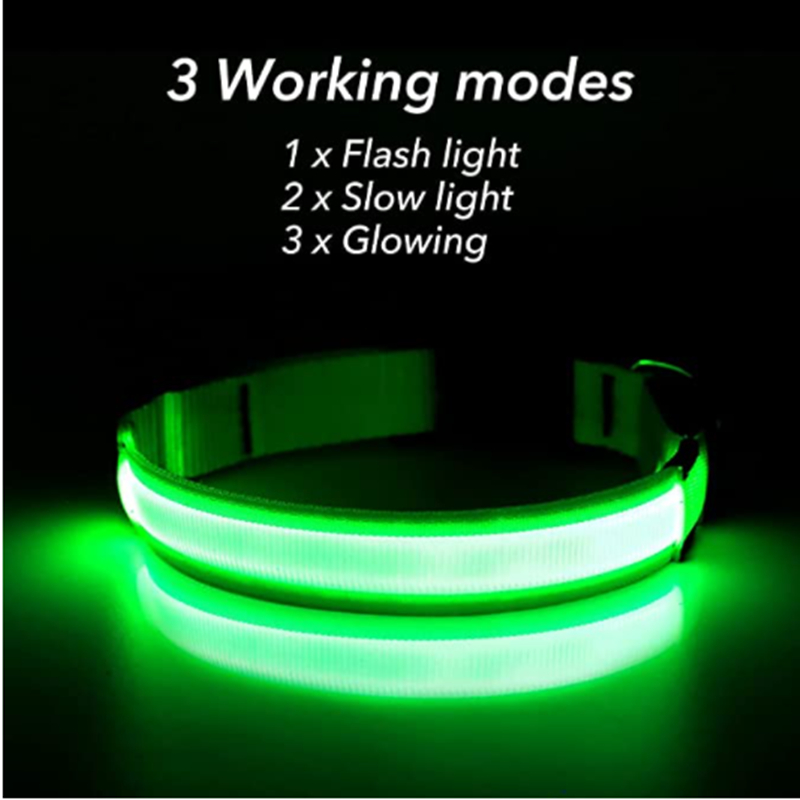 USB Oplaadbare Lichtgevende Ha - Led Dog Collar Glowing Rechargeable Usb recensie en prijs
