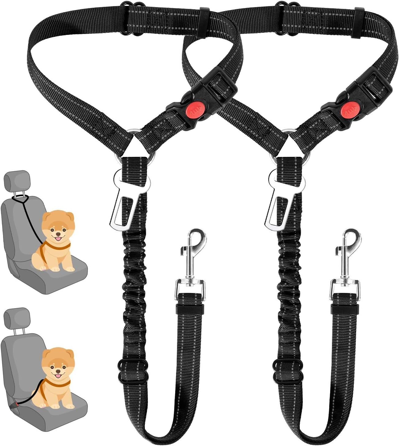 Verstelbare hondenautogordel m - Dog Seat Belt Harness Safety Tether recensie en prijs