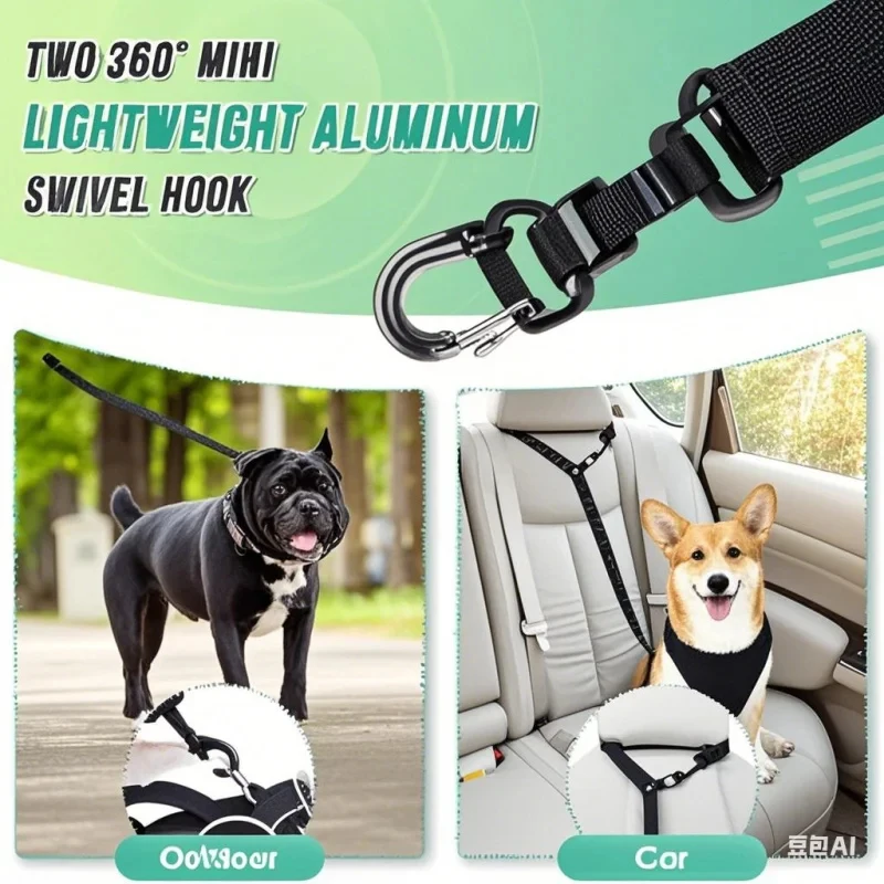Schokabsorberende dubbele hond - Bungee Dog Leash Shock Absorbing recensie en prijs