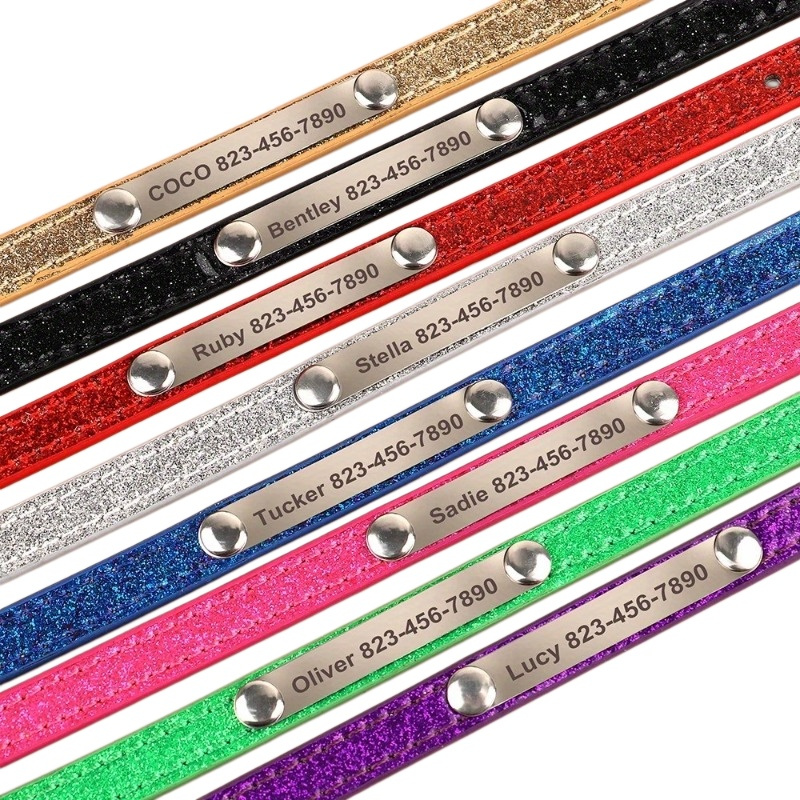 Op maat gemaakte bling leren k - Reflective Dog Collar Personalized Engraved recensie en prijs