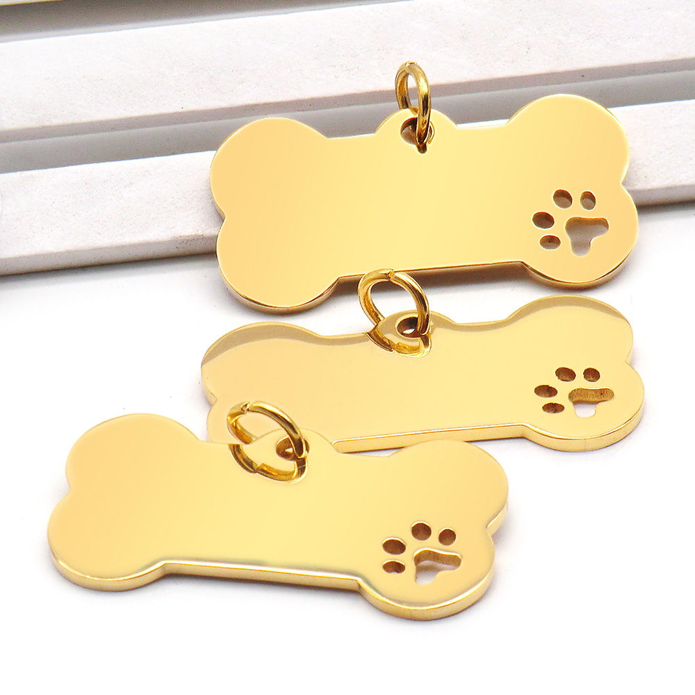 100Pcs Rvs Bone Pet Id Tag Pet - Reflective Dog Collar Personalized Engraved recensie en prijs