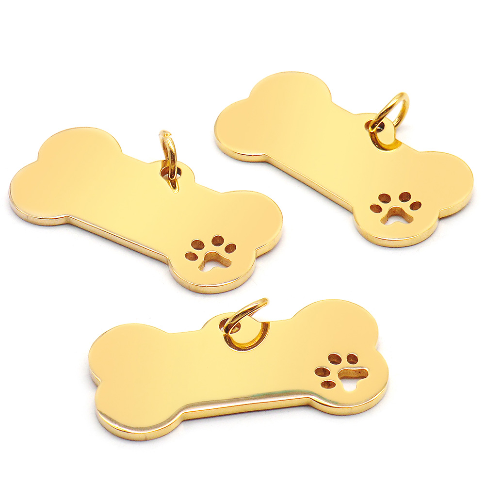 100Pcs Rvs Bone Pet Id Tag Pet - Reflective Dog Collar Personalized Engraved recensie en prijs