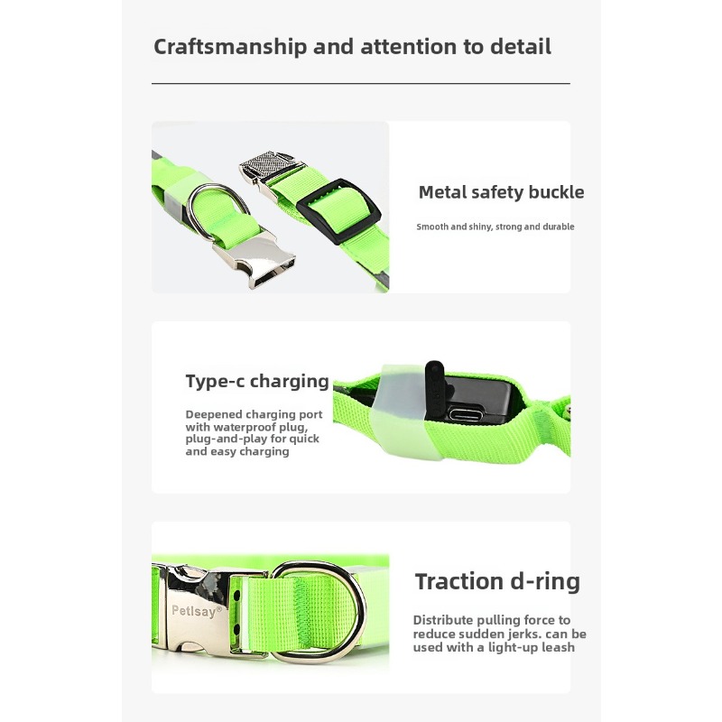 LED-gloeiketting voor honden m - Led Dog Collar Glowing Rechargeable Usb recensie en prijs