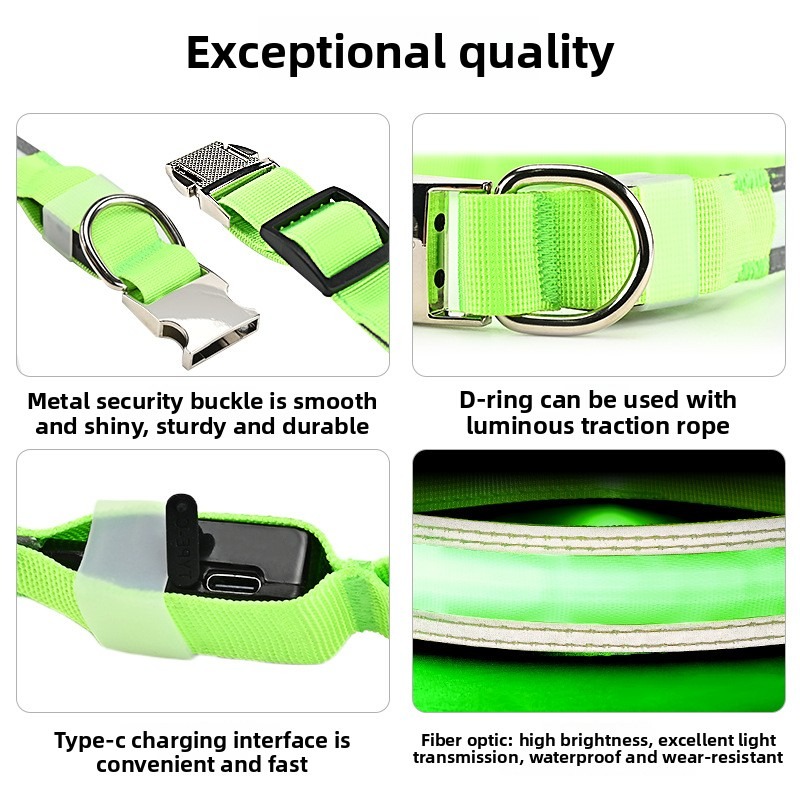 LED-gloeiketting voor honden m - Led Dog Collar Glowing Rechargeable Usb recensie en prijs