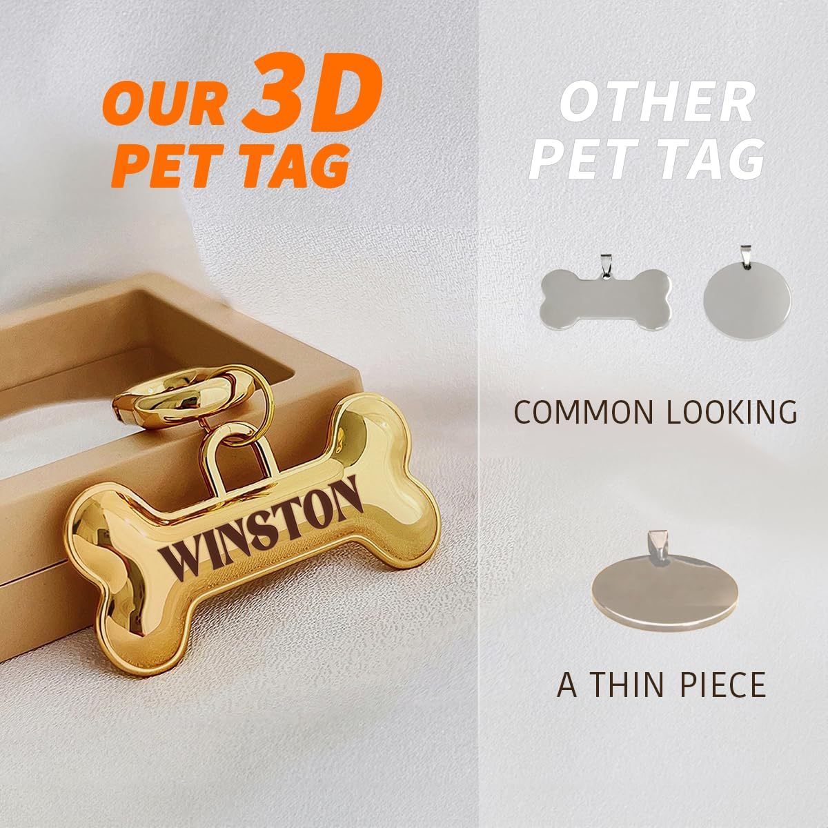 Gepersonaliseerde 3D hondentag - Reflective Dog Collar Personalized Engraved recensie en prijs