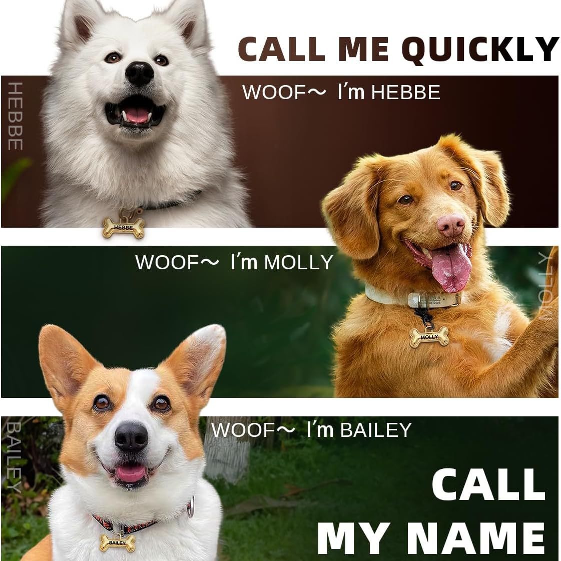 Gepersonaliseerde 3D hondentag - Reflective Dog Collar Personalized Engraved recensie en prijs