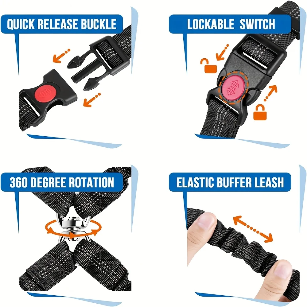 Hondenautogordel, verstelbare  - Dog Seat Belt Harness Safety Tether recensie en prijs