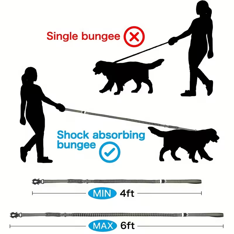 Multifunctionele reflecterende - Bungee Dog Leash Shock Absorbing recensie en prijs