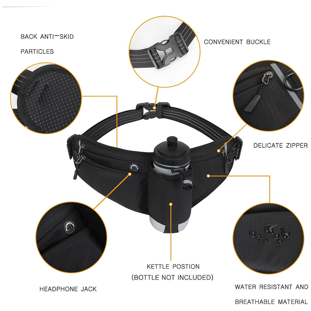 1 STKS Heuptasje met Waterfles - Hands Free Dog Running Leash Waist Belt recensie en prijs