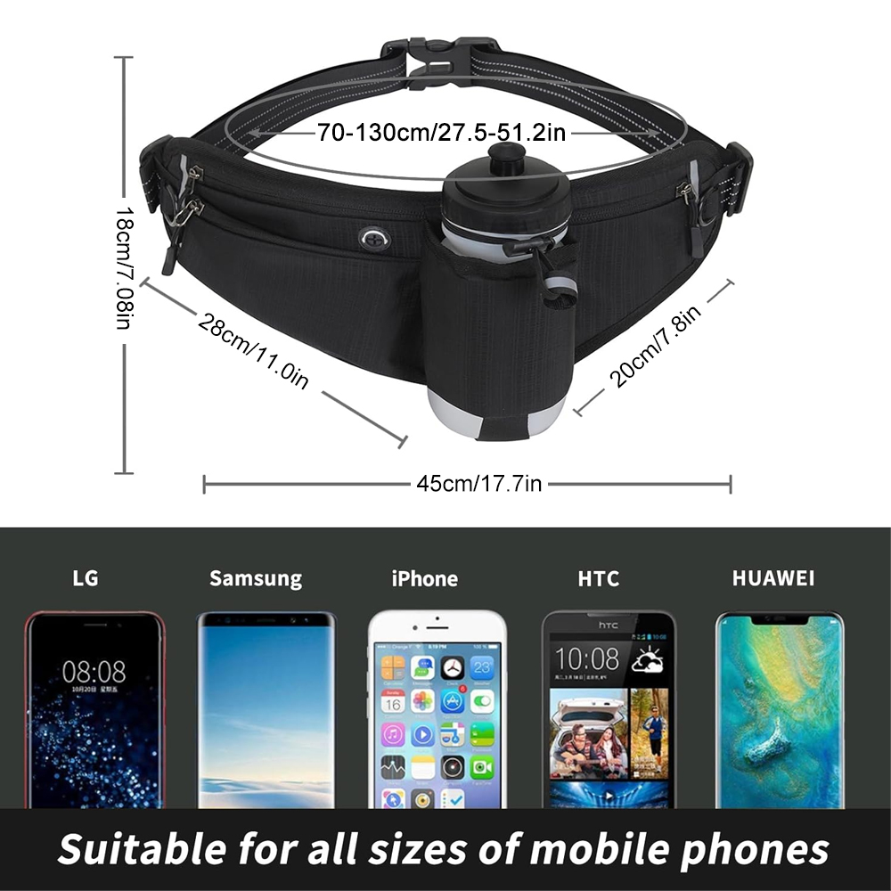 1 STKS Heuptasje met Waterfles - Hands Free Dog Running Leash Waist Belt recensie en prijs
