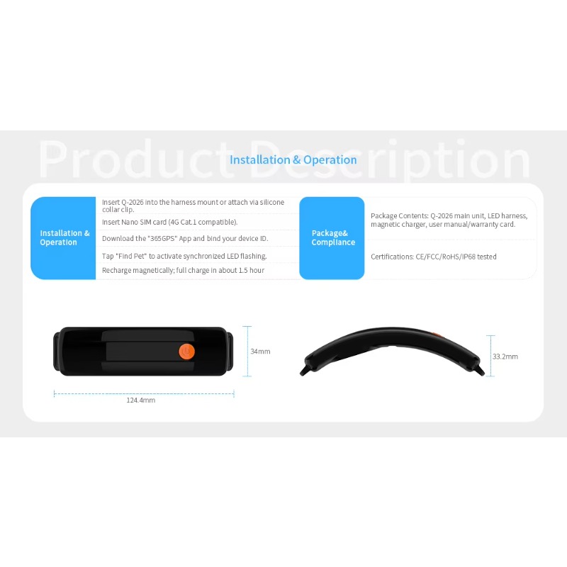Qcool Ademhalingsfrequentie Mo - Pet Activity Health Monitor Tracker recensie en prijs