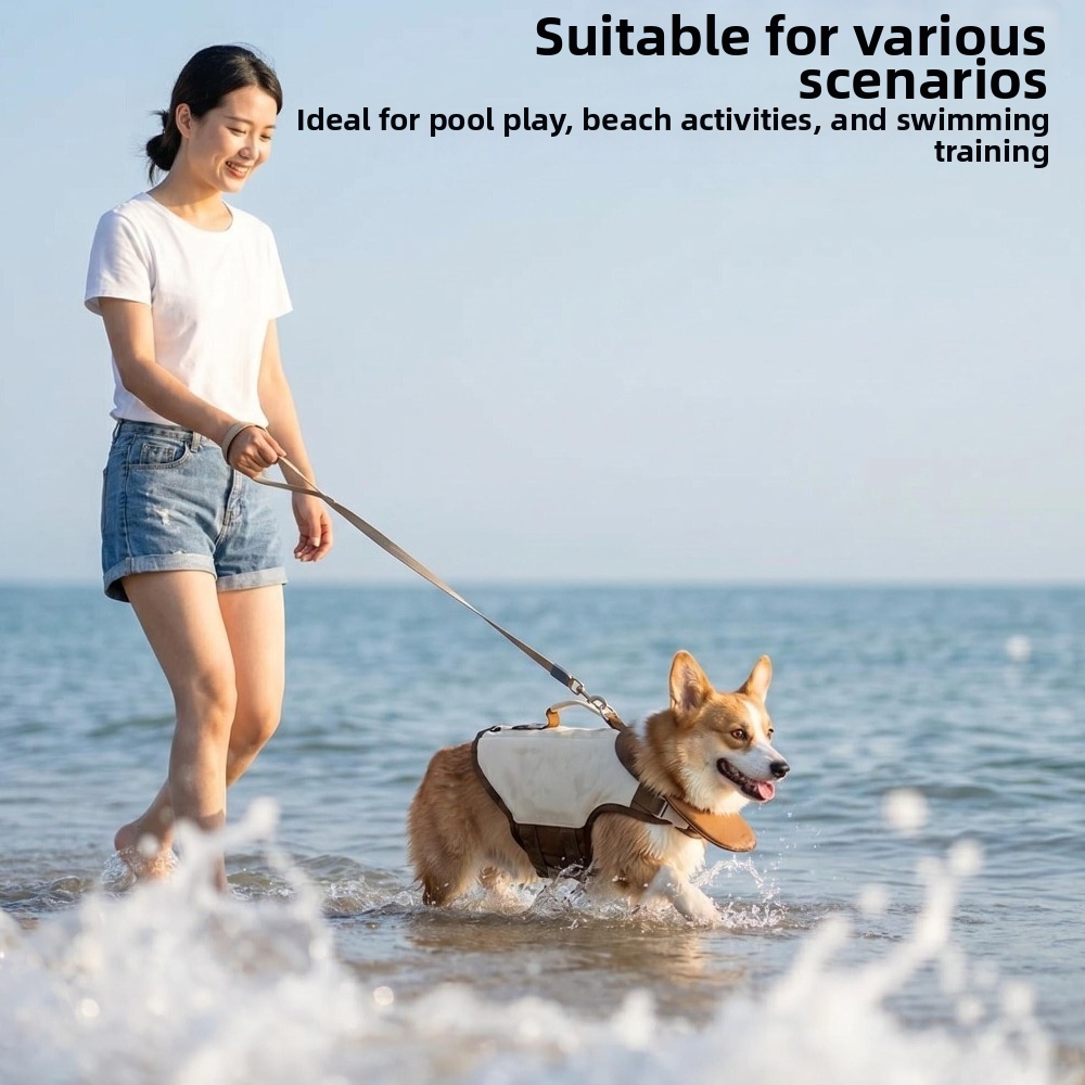 Verstelbaar reddingsvest voor  - Dog Life Jacket Vest Buoyancy Handle recensie en prijs