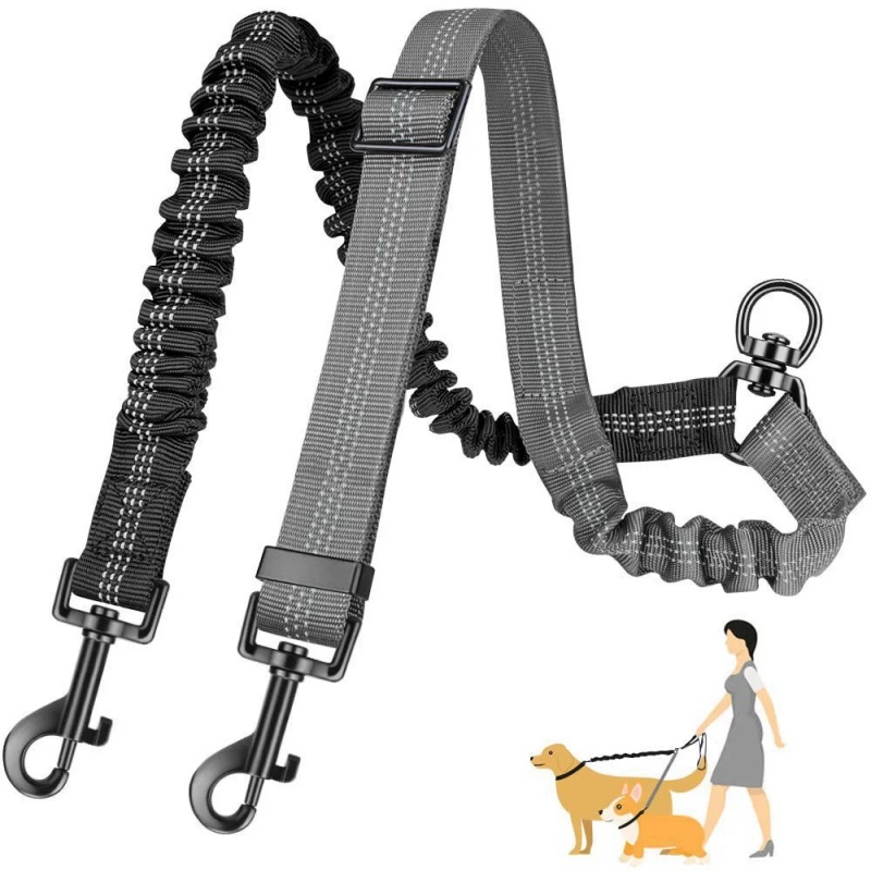 1 stuk, lengte 20 cm, dubbele  - Bungee Dog Leash Shock Absorbing recensie en prijs